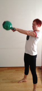 two handed swing